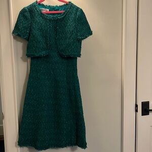 Oscar De La Renta size 4 green dress